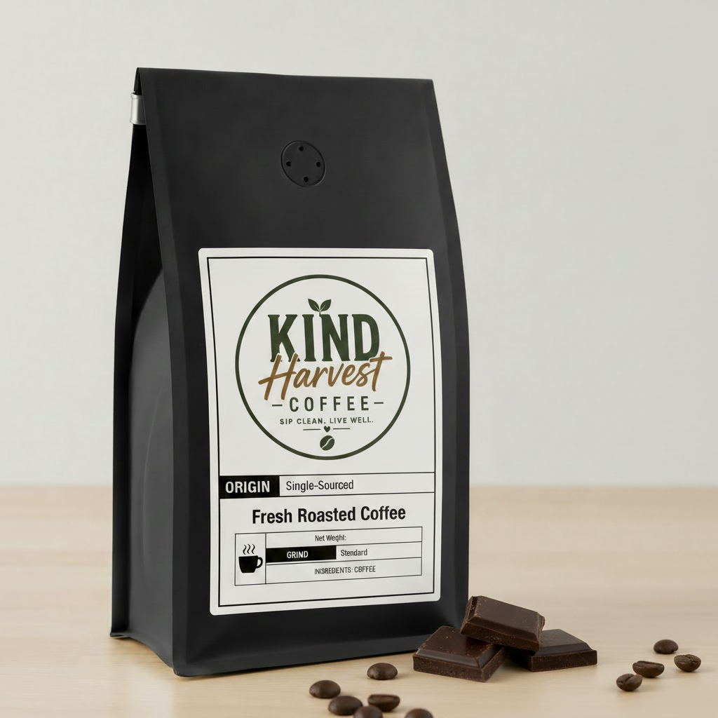 French Roast Coffee - 3 Dark Chocolate Pieces